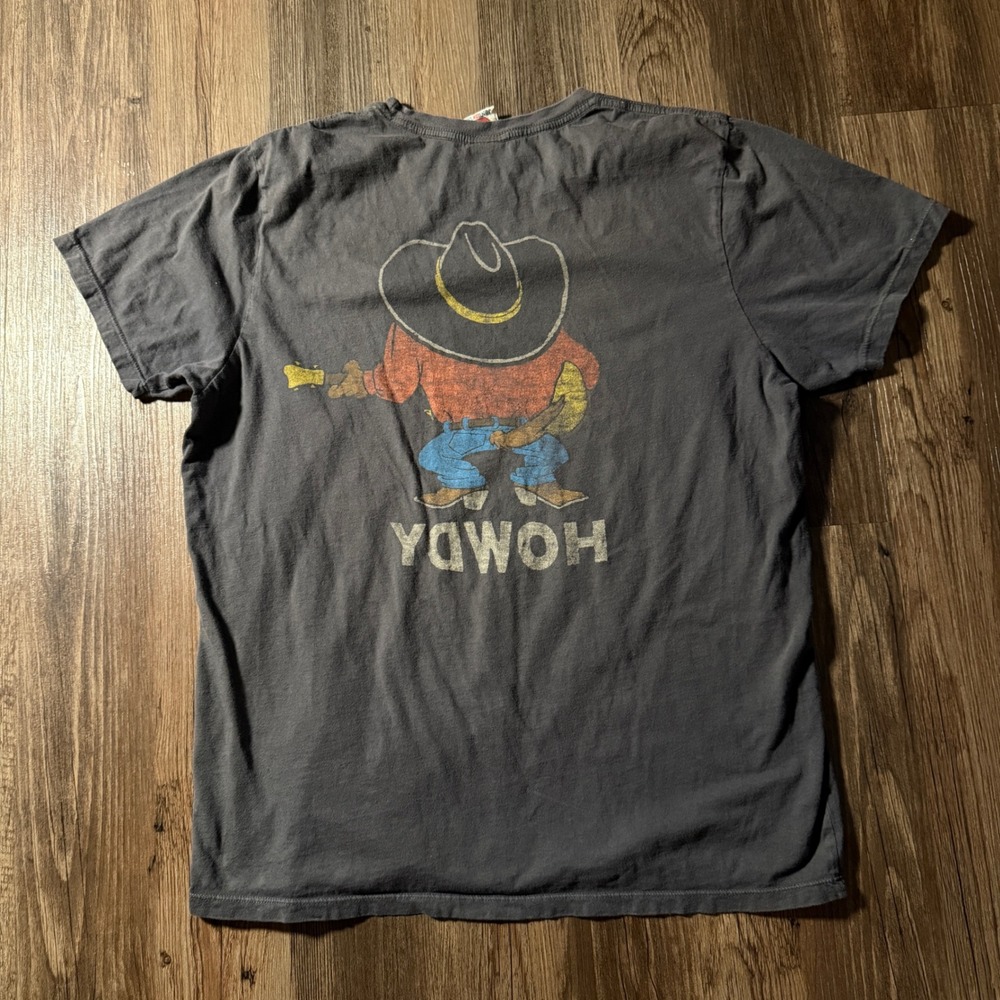 Junk Food Looney Tunes Taz Cowboy Howdy Graphic T-Shirt Mens Medium Faded Black - Picture 2 of 8